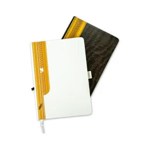Arabic Bisht Style Notebooks โ A5 Hard Cover with Elastic Band, Bookmark & Pen Holder